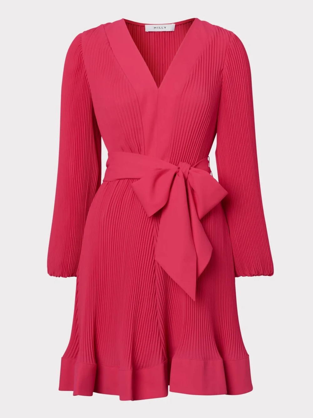 Milly Pink Liv Pleated Dress